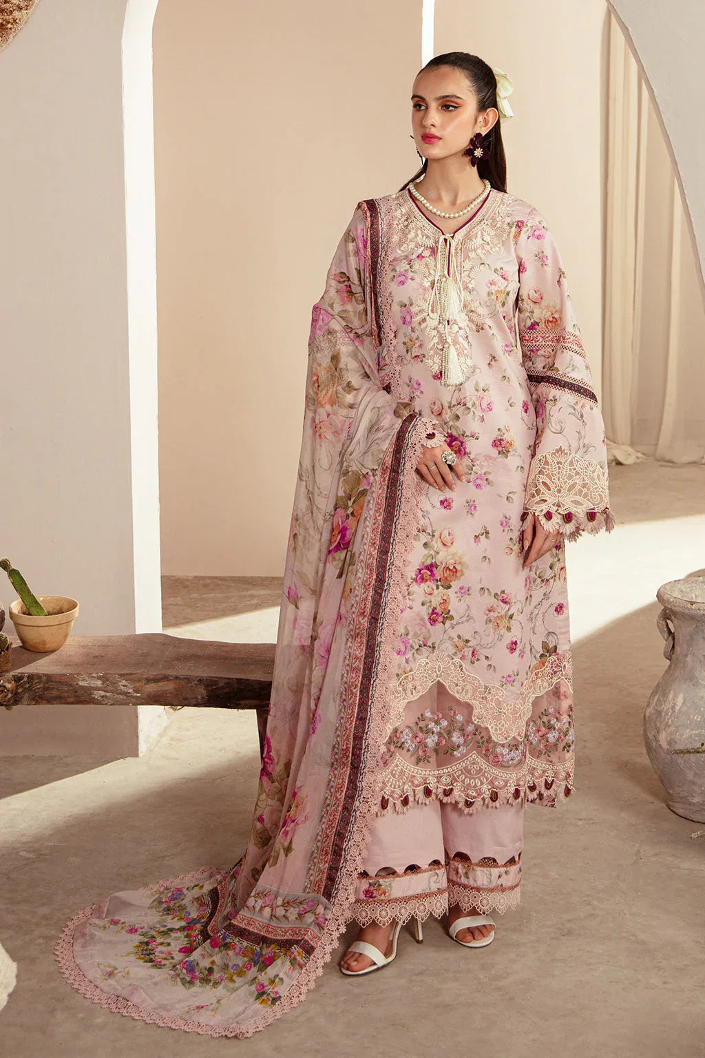 AJR Couture | Alif Affordable Lawn 24 | ROSELLA - Rang-e-Khaas