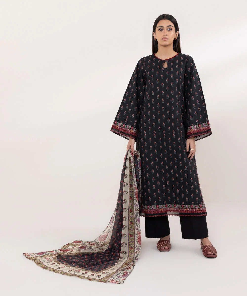 Sapphire | Intermix 2024 | Cambric Suit S-03 - Rang-e-Khaas