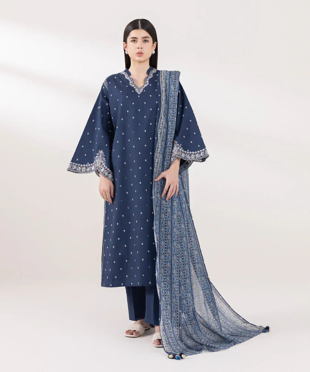 Sapphire | Intermix 2024 | Cambric Suit S-38 - Rang-e-Khaas