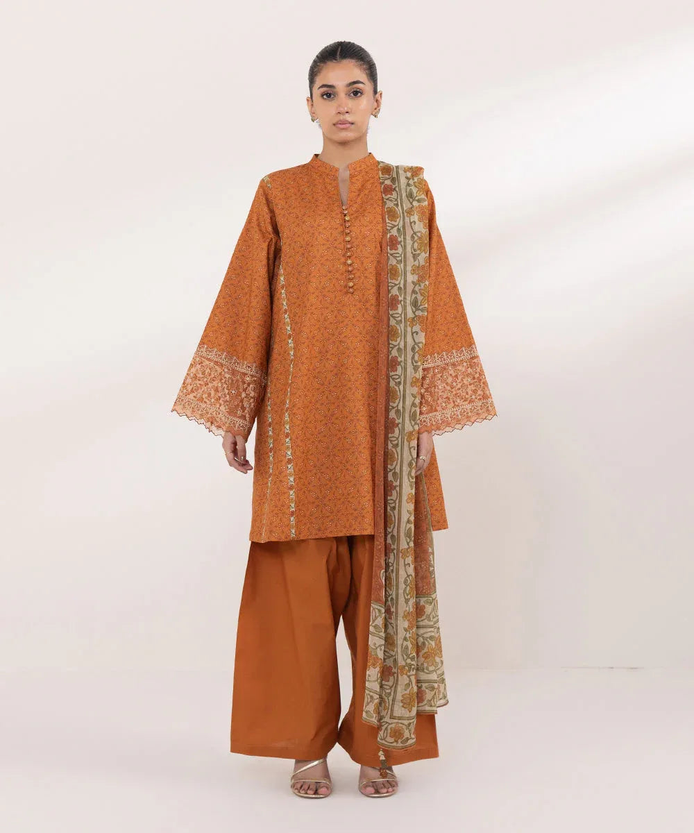 Sapphire | Intermix 2024 | Cambric Suit S-07 - Rang-e-Khaas