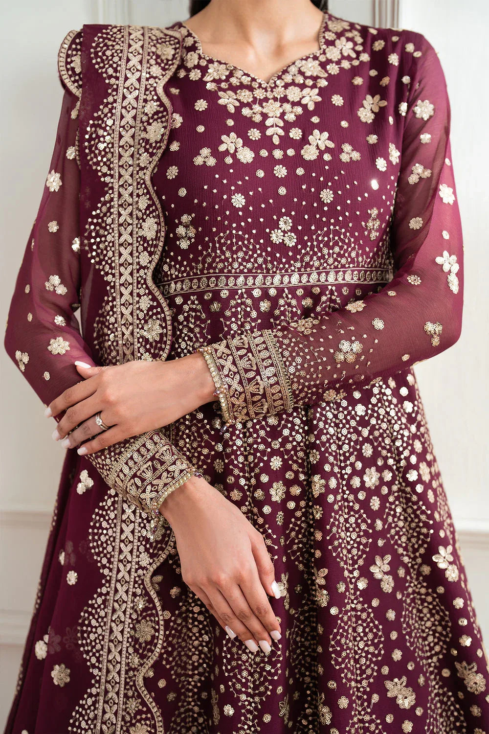 Farasha | Essence Formals 25 | Maroon Empress - Rang-e-Khaas