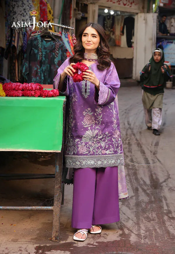 Asim Jofa | Summer Rhapsody | AJUBU-07 Embroidered Lawn - Rang-e-Khaas