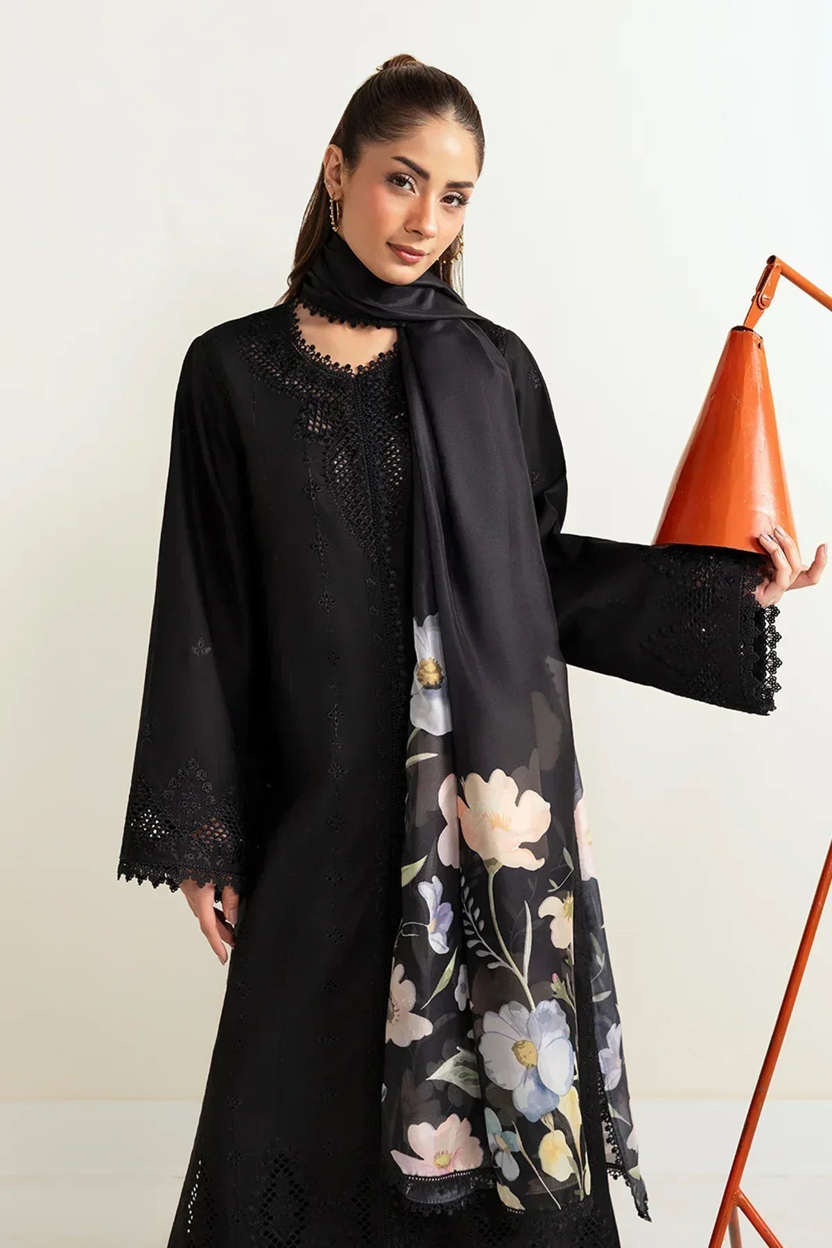 Afrozeh | Basic Pret 25 | Charcoal Nior - Rang-e-Khaas