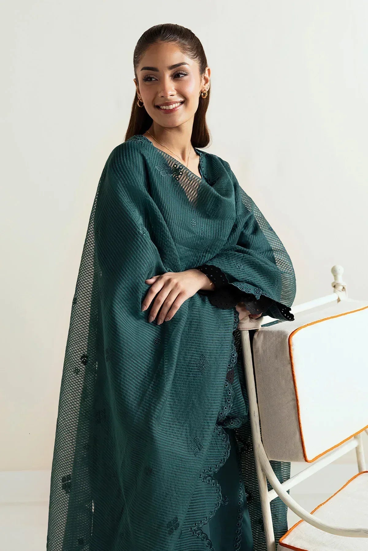Afrozeh | Basic Pret 25 | Dark Kiwi - Rang-e-Khaas