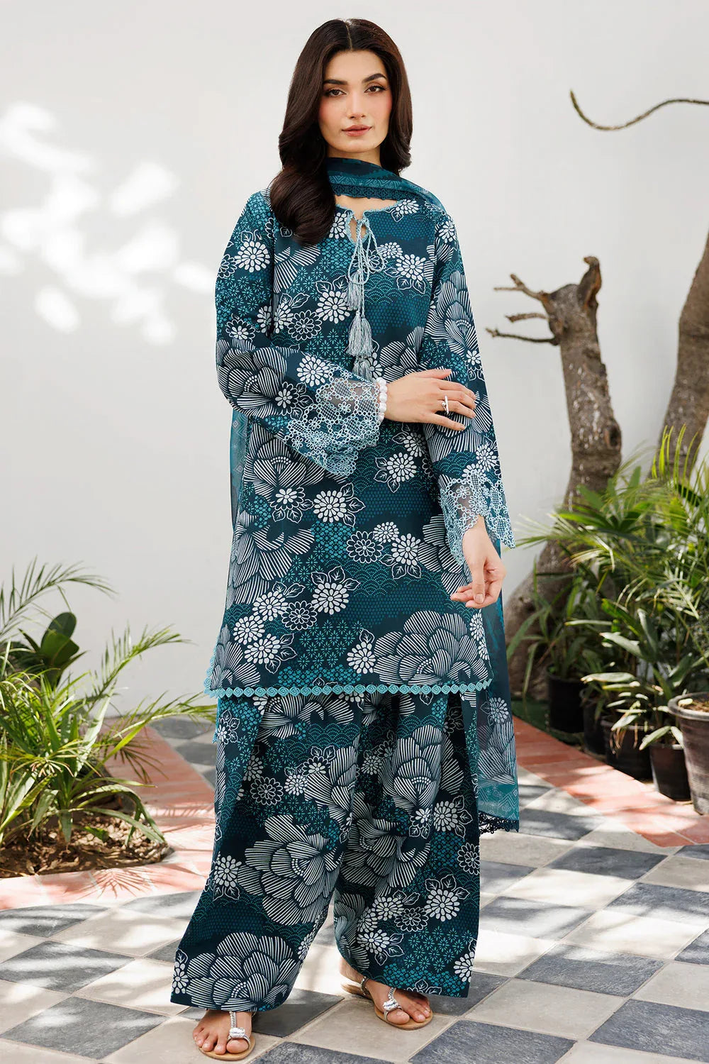 Farasha | Printed Essentials | Twilight Dew - Rang-e-Khaas