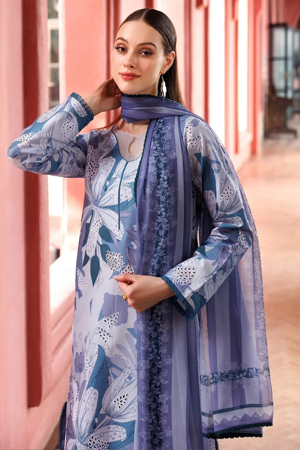 Farasha | Printed Essentials | Blue Passion - Rang-e-Khaas