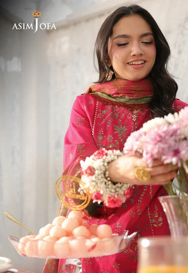Asim Jofa | Summer Rhapsody | AJUBU-06 Embroidered Jacquard - Rang-e-Khaas