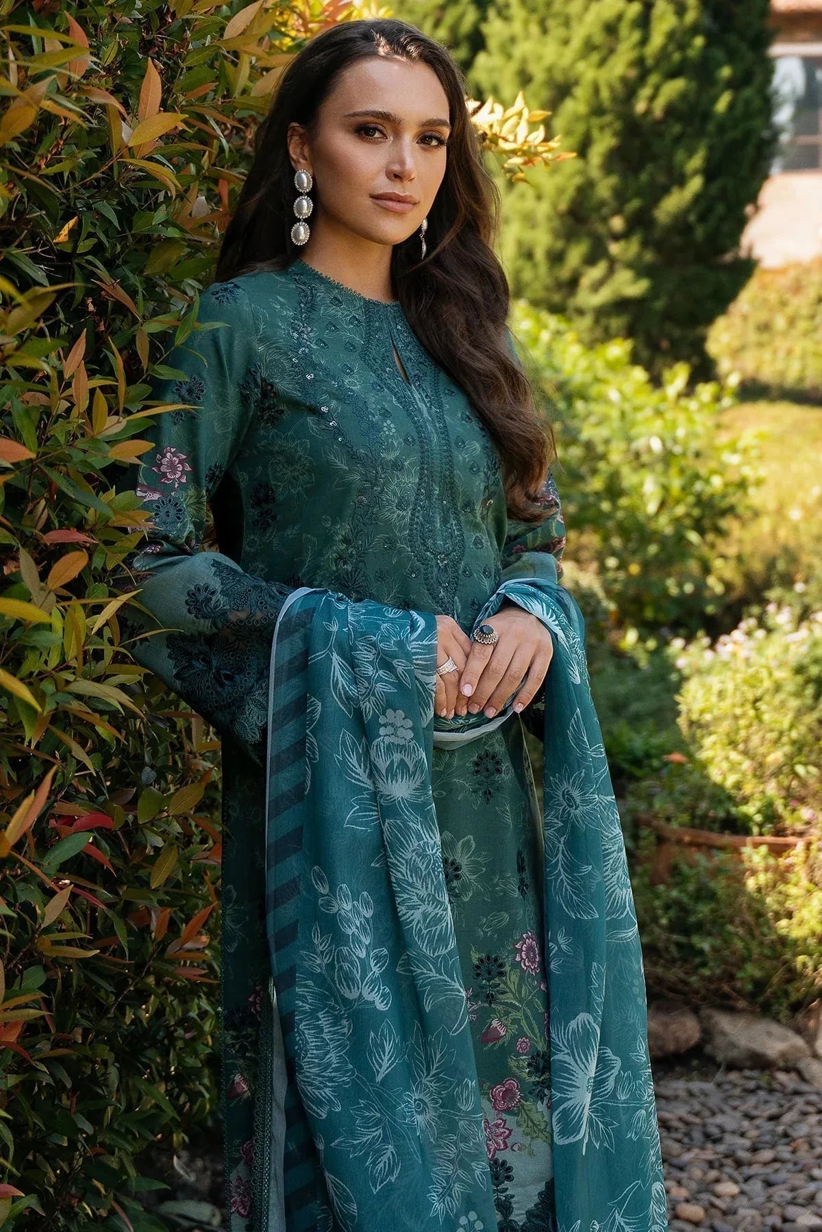 Afrozeh | Damask The Holiday Edit '25 - Lawn | Opaline A - Rang-e-Khaas