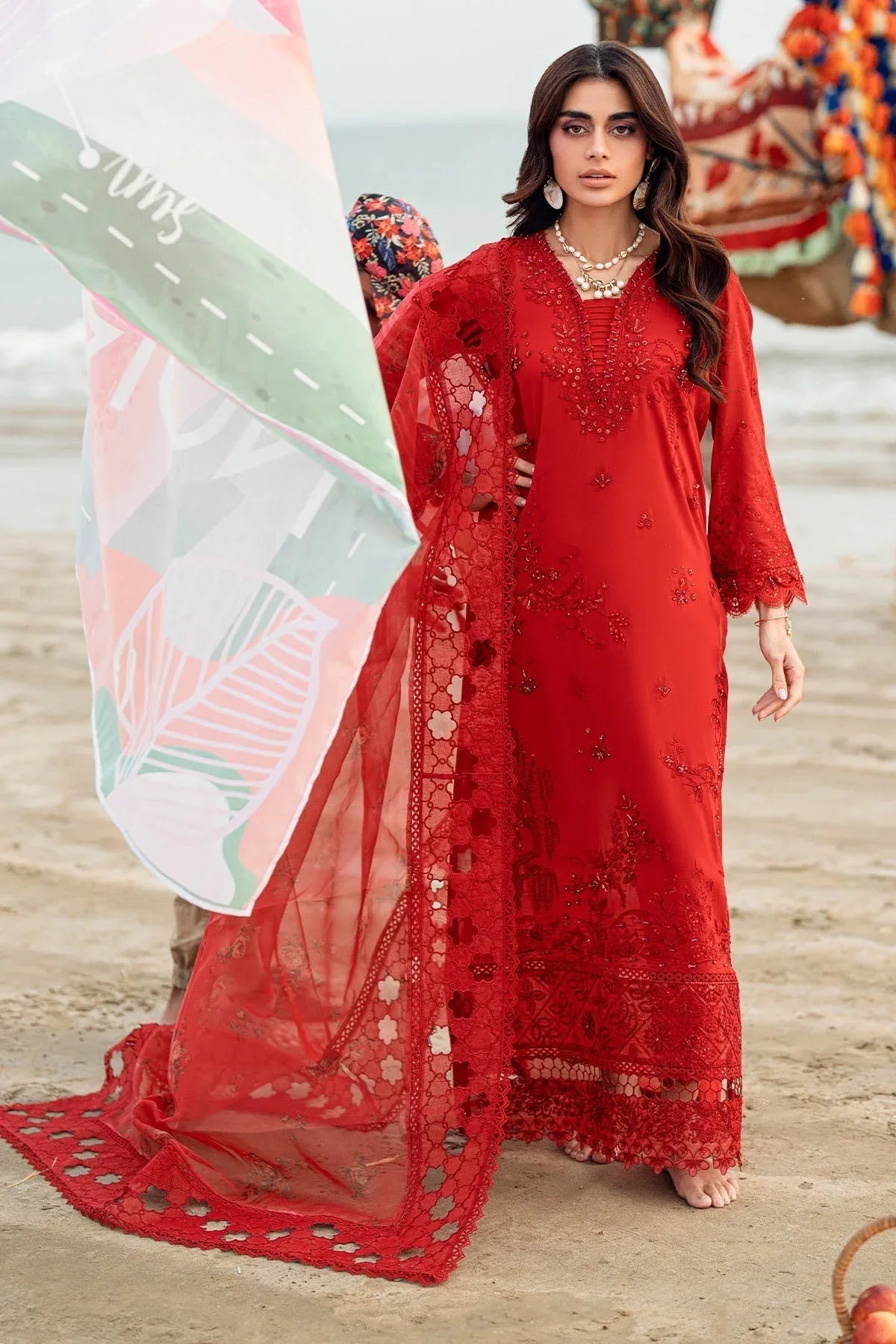 Nureh | Khuwab Luxury Lawn | NE-147 - Rang-e-Khaas