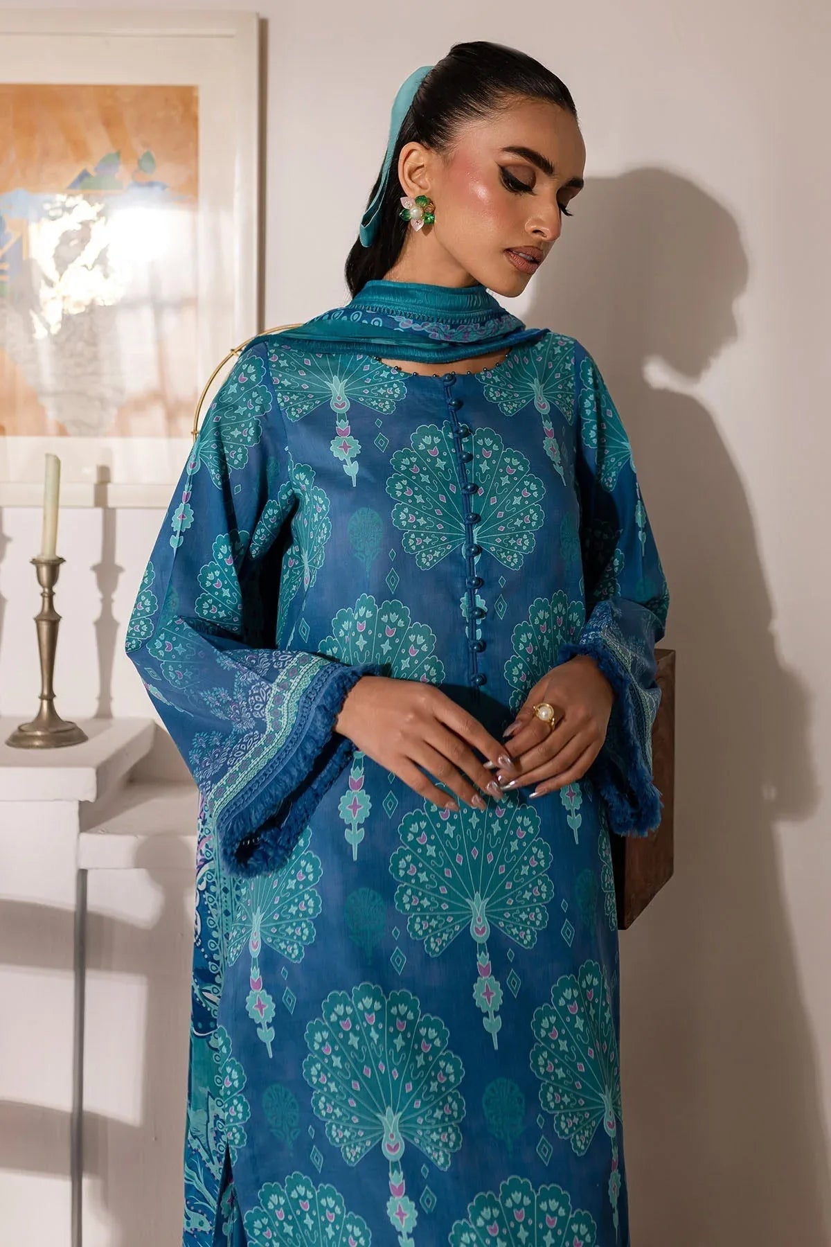 Nureh | Printed Lawn 25 | SP-145 - Rang-e-Khaas