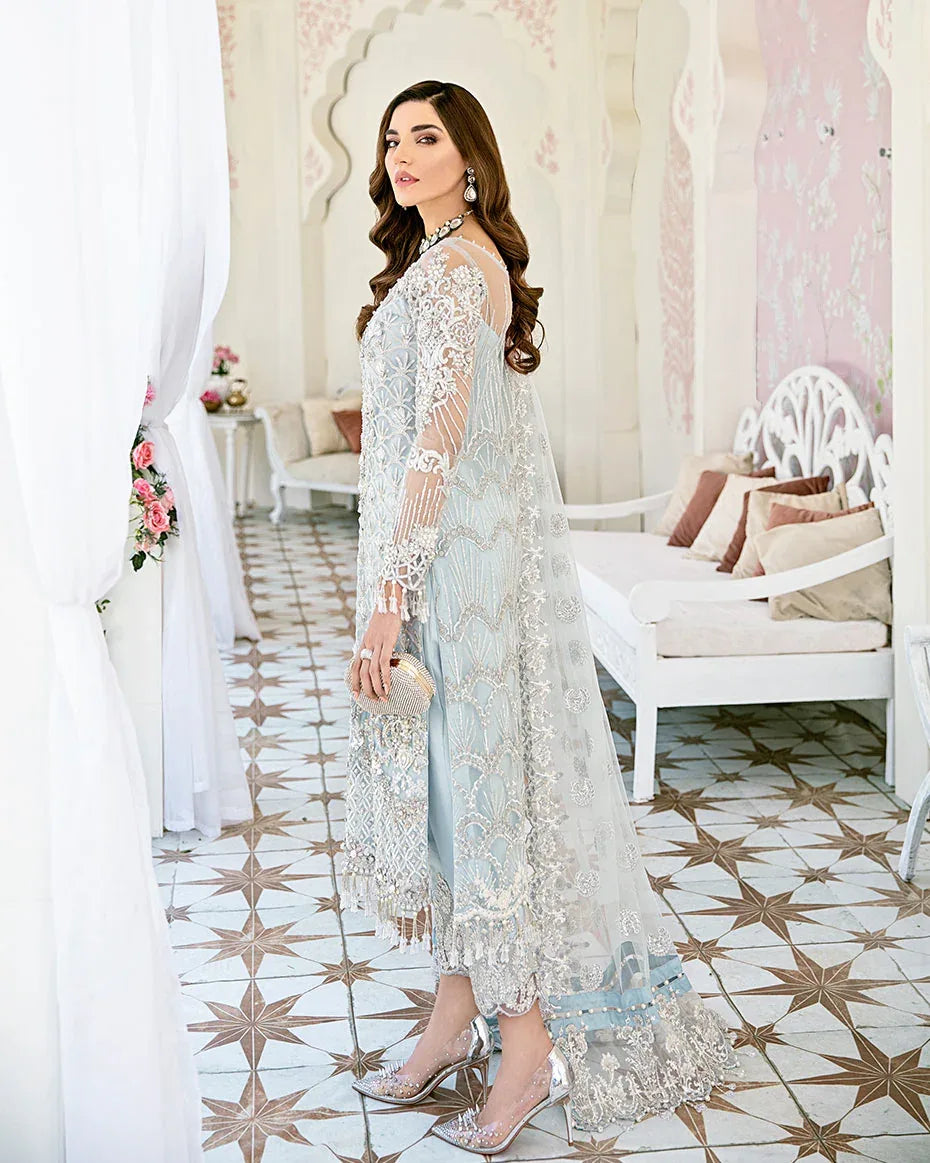 Gulaal | Wedding Formals | Avenir Embroidered Net 3-Piece Suit WS-01 - Rang-e-Khaas