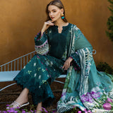 Elaf Premium | Print Chikankari 25 | ELK-07B JADE EMBRACE