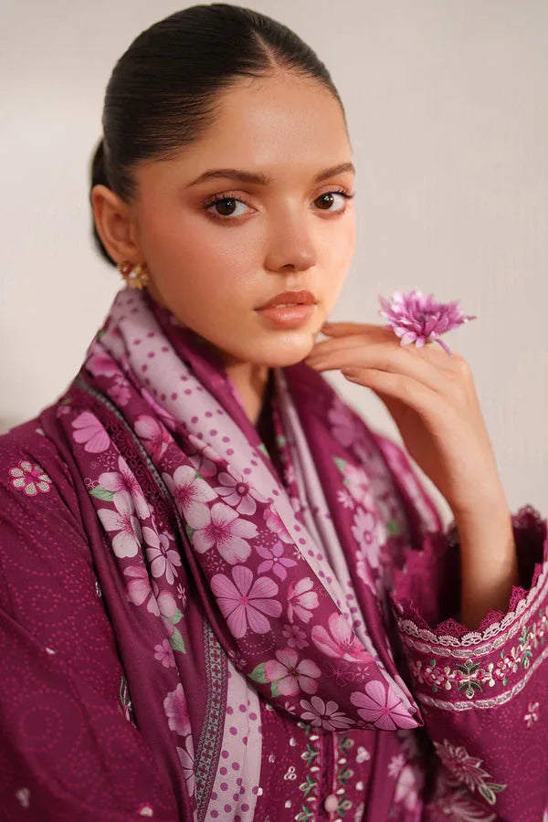 Farasha | Meline Premium Viscose 25 | Berry Blush - Rang-e-Khaas