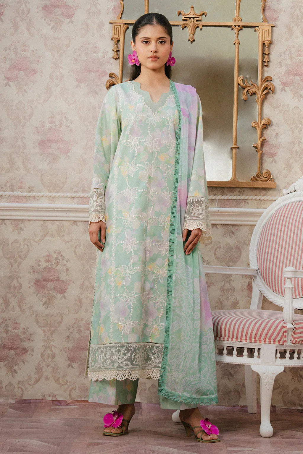 Ayzel | Armelia Printed Lawn 25 | Liora - Rang-e-Khaas