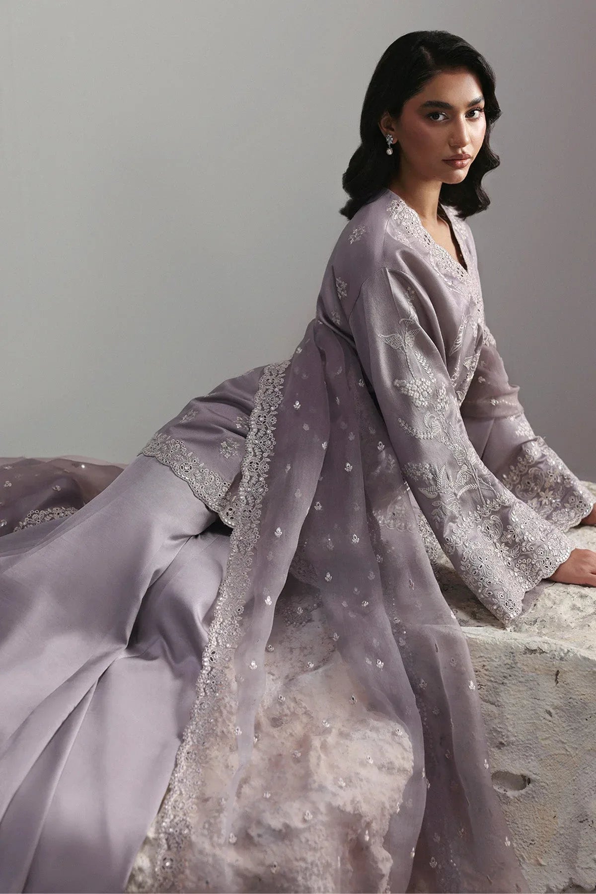 Afrozeh | Slate Ready to Wear | Cressida - Rang-e-Khaas