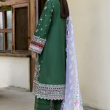 Farasha | Summer Weaves Embroidered Lawn | Emerald Eclips
