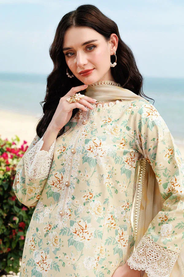Farasha | Printed Essentials | Lush Cream - Rang-e-Khaas