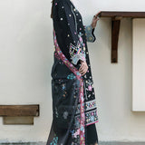 Farasha | Summer Weaves Embroidered Lawn | Ember Shadow