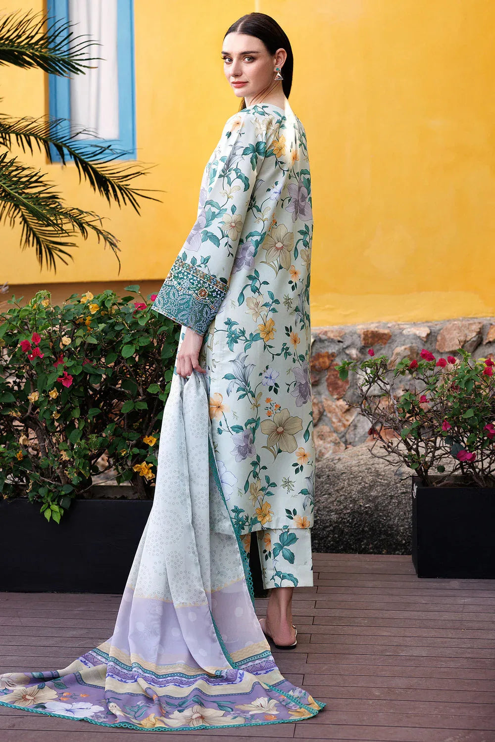 Farasha | Printed Essentials | Aqua Sparkle - Rang-e-Khaas