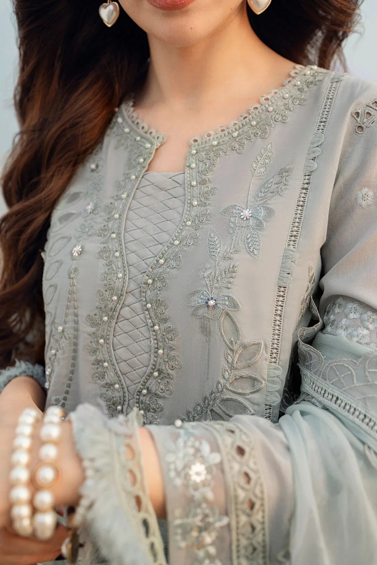 Nureh | Khuwab Luxury Lawn | NE-145 - Rang-e-Khaas