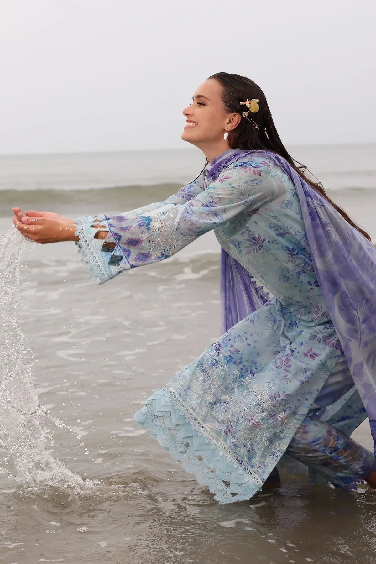 Nureh | Gardenia Embroidered Lawn 25 | NSG-176 - Rang-e-Khaas