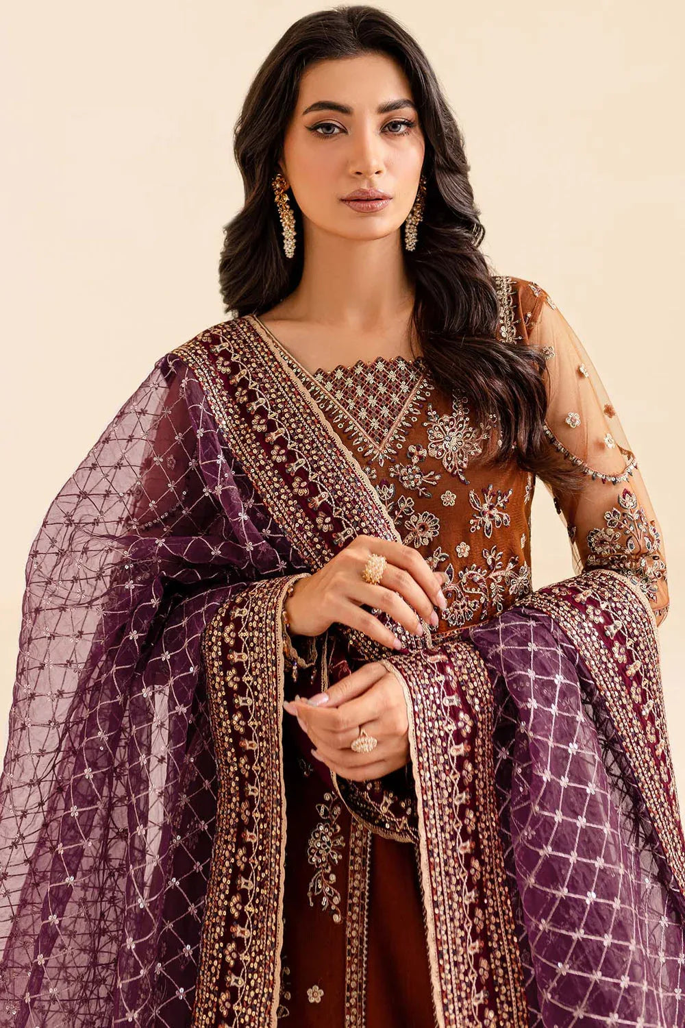 Farasha | Lumiere Formals | Crimson Allure - Rang-e-Khaas