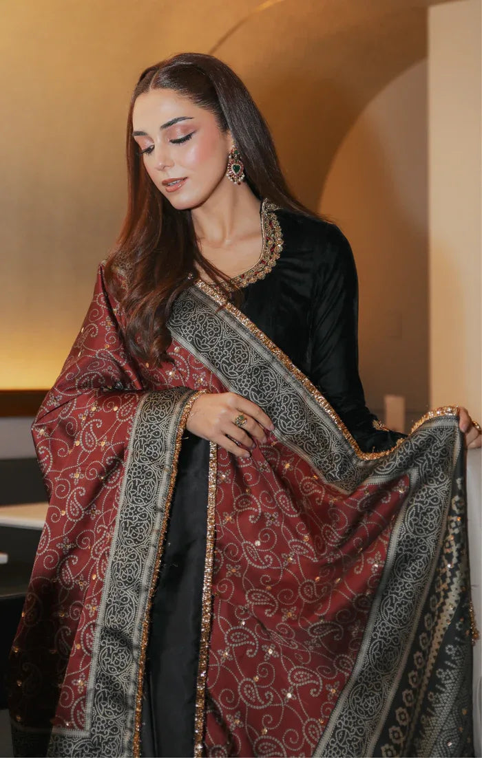 Maya | Viola Luxe Velvet 25 | SURMAI - Rang-e-Khaas