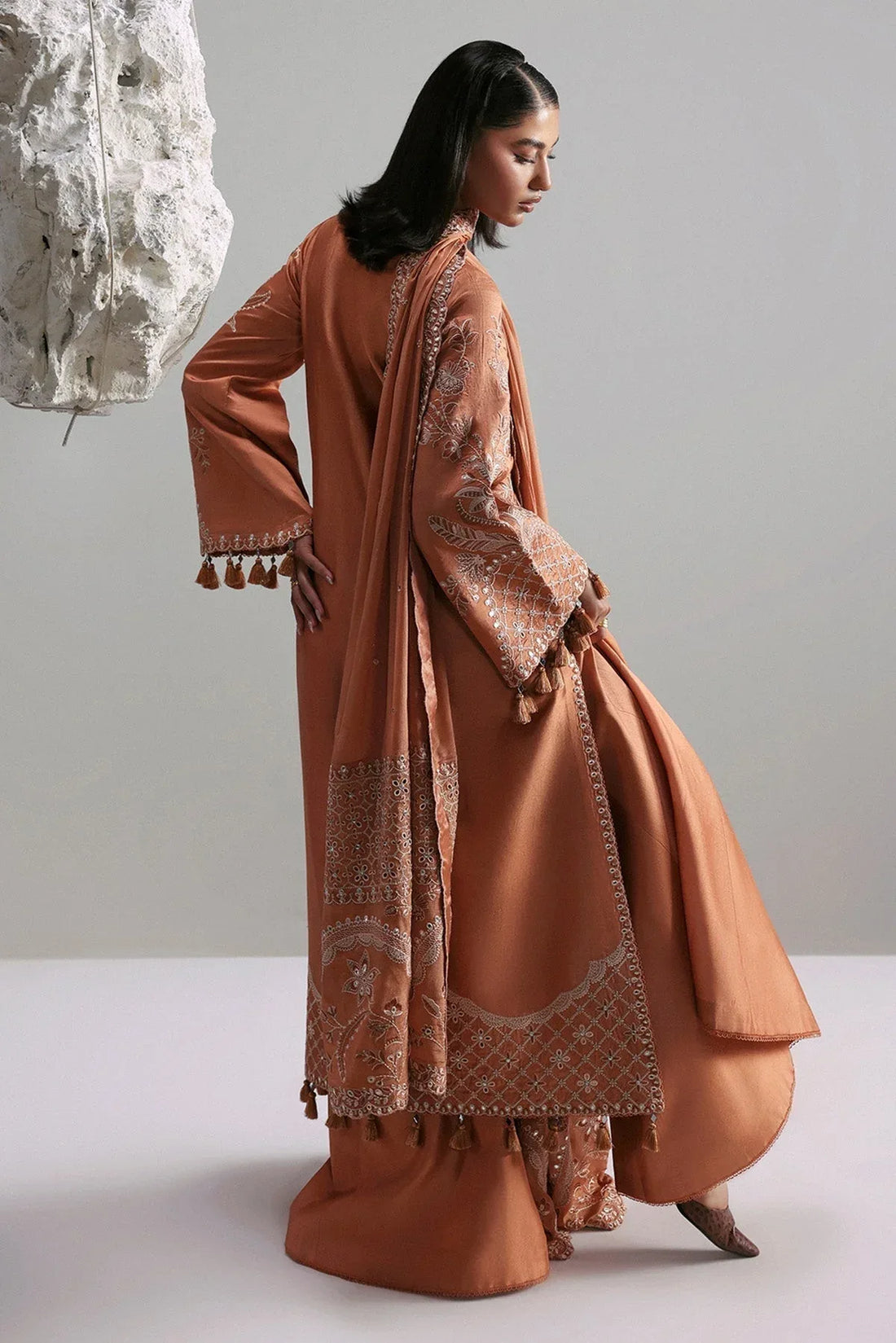 Afrozeh | Slate Ready to Wear | Anastaria - Rang-e-Khaas