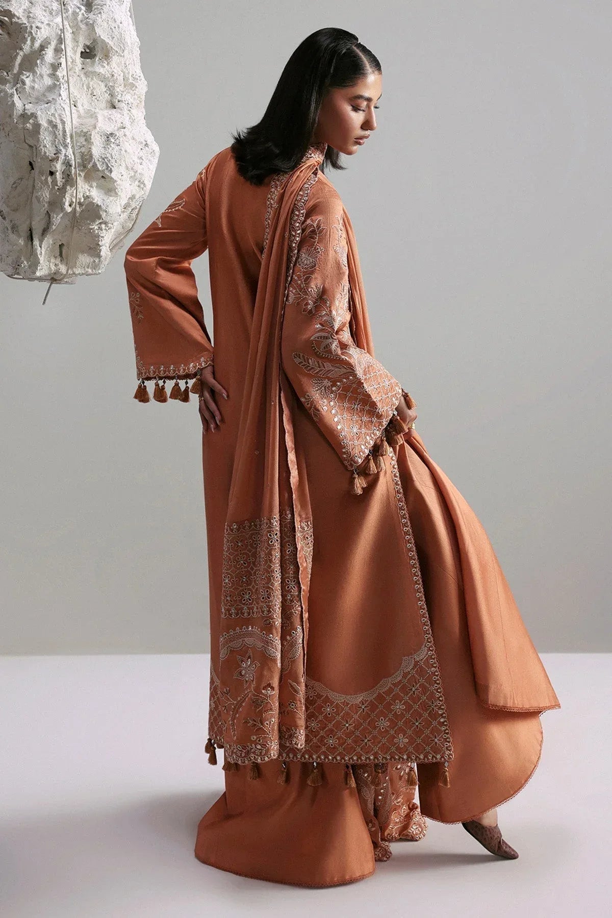 Afrozeh | Slate Ready to Wear | Anastaria - Rang-e-Khaas