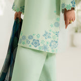Farasha | Thread Lines Embroidered | Green Meadow