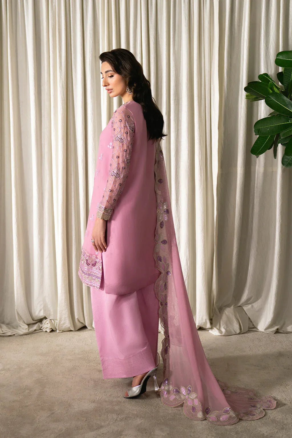 Neeshay | Ready to Wear Chiffon | RTW-CHFN-01 LILAC - Rang-e-Khaas