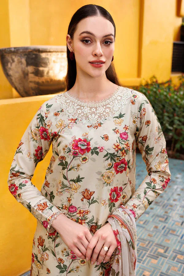 Farasha | Printed Essentials | Ivory Dusk - Rang-e-Khaas