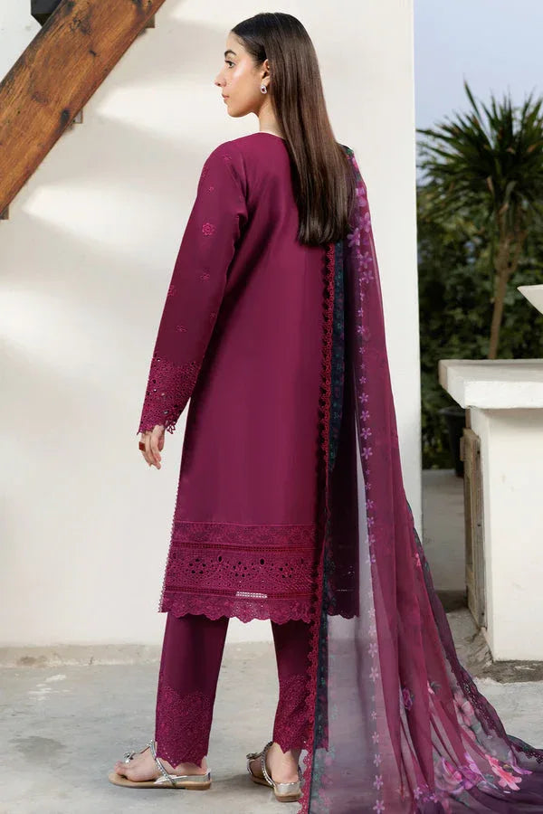 Farasha | Summer Weaves Embroidered Lawn | Garnet Passion - Rang-e-Khaas