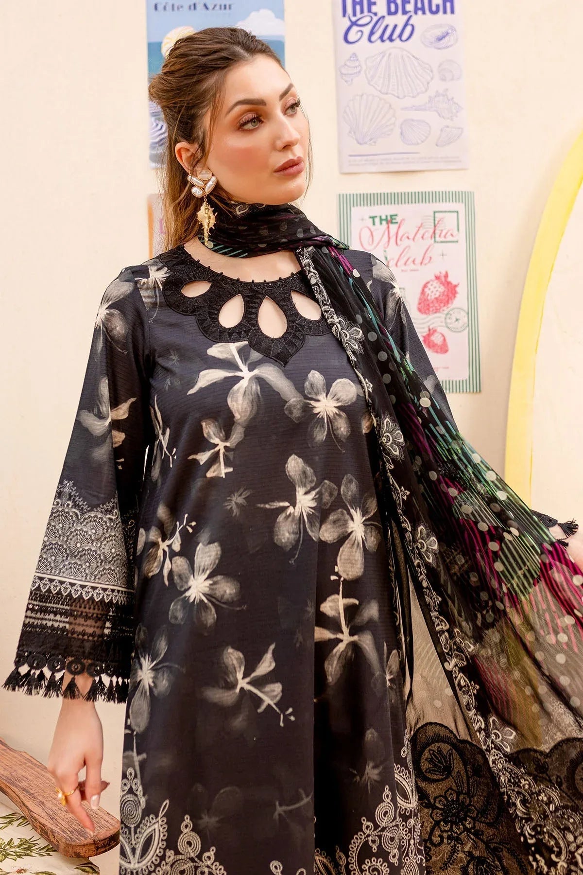 Nureh | Gardenia Lawn 25 |NSG-185 - Rang-e-Khaas