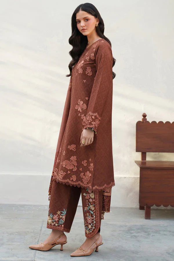 Farasha | Meline Premium Viscose 25 | Brown Clay - Rang-e-Khaas