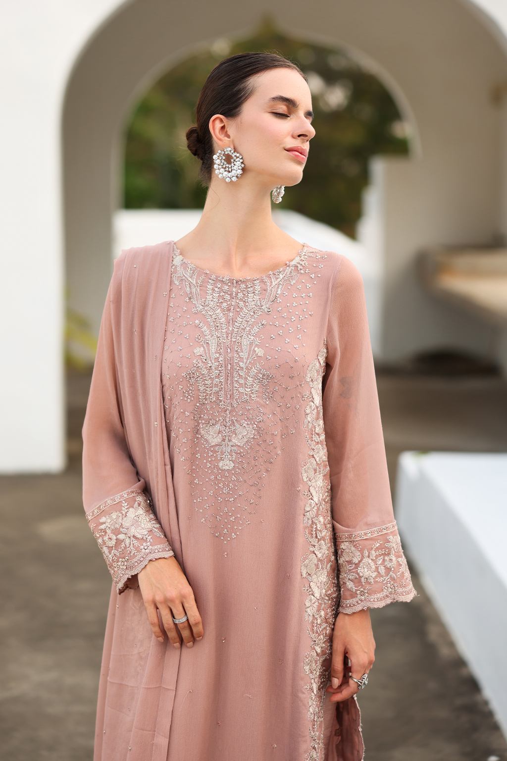 Iznik CC-69 Embroidered Chiffon