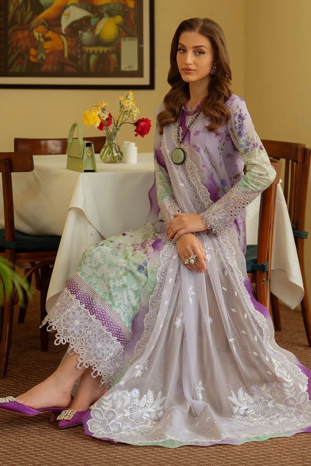 Nureh | Maya Swiss Lawn | NS-148 - Rang-e-Khaas