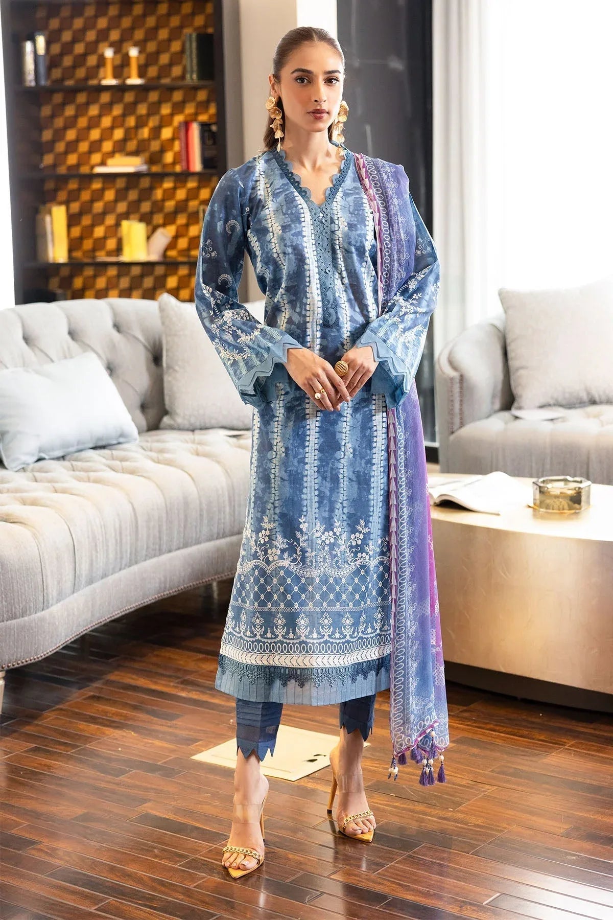 Nureh | Printed lawn 25 | SP-119 - Rang-e-Khaas