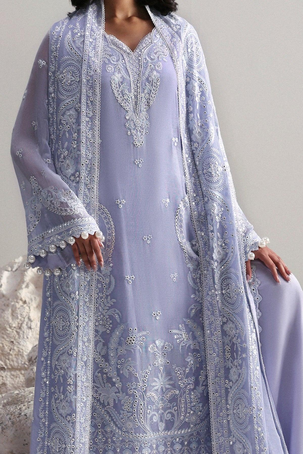 Afrozeh | Slate Ready to Wear | Vaelis - Rang-e-Khaas