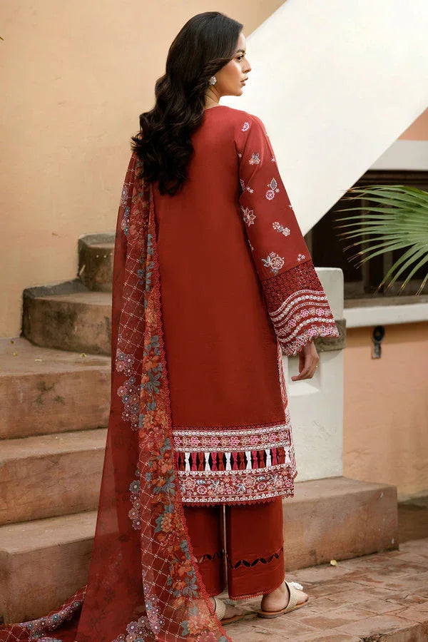 Farasha | Summer Weaves Embroidered Lawn | Russet Flames - Rang-e-Khaas