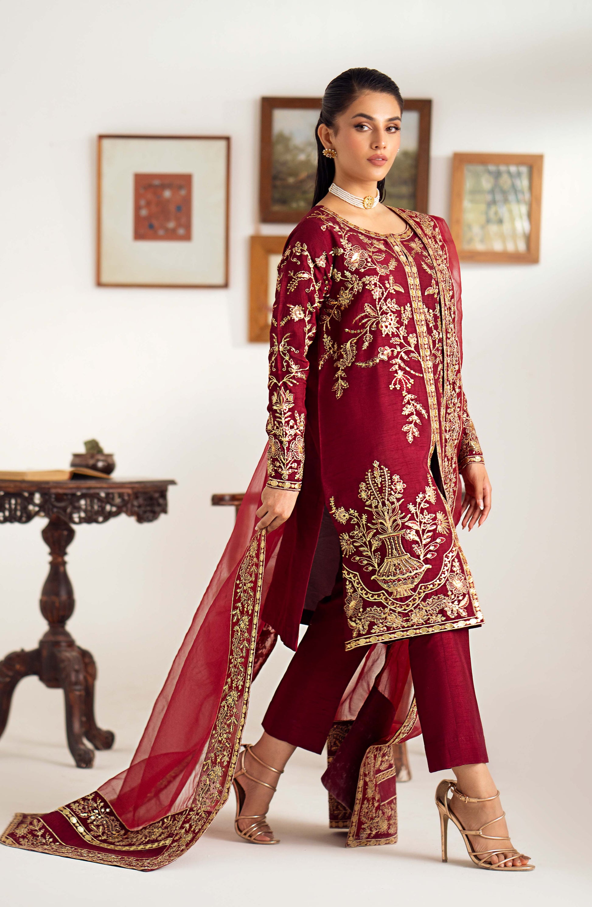 Maryum N Maria | Dastan Formals | ROSELA - MS40023 - Rang-e-Khaas