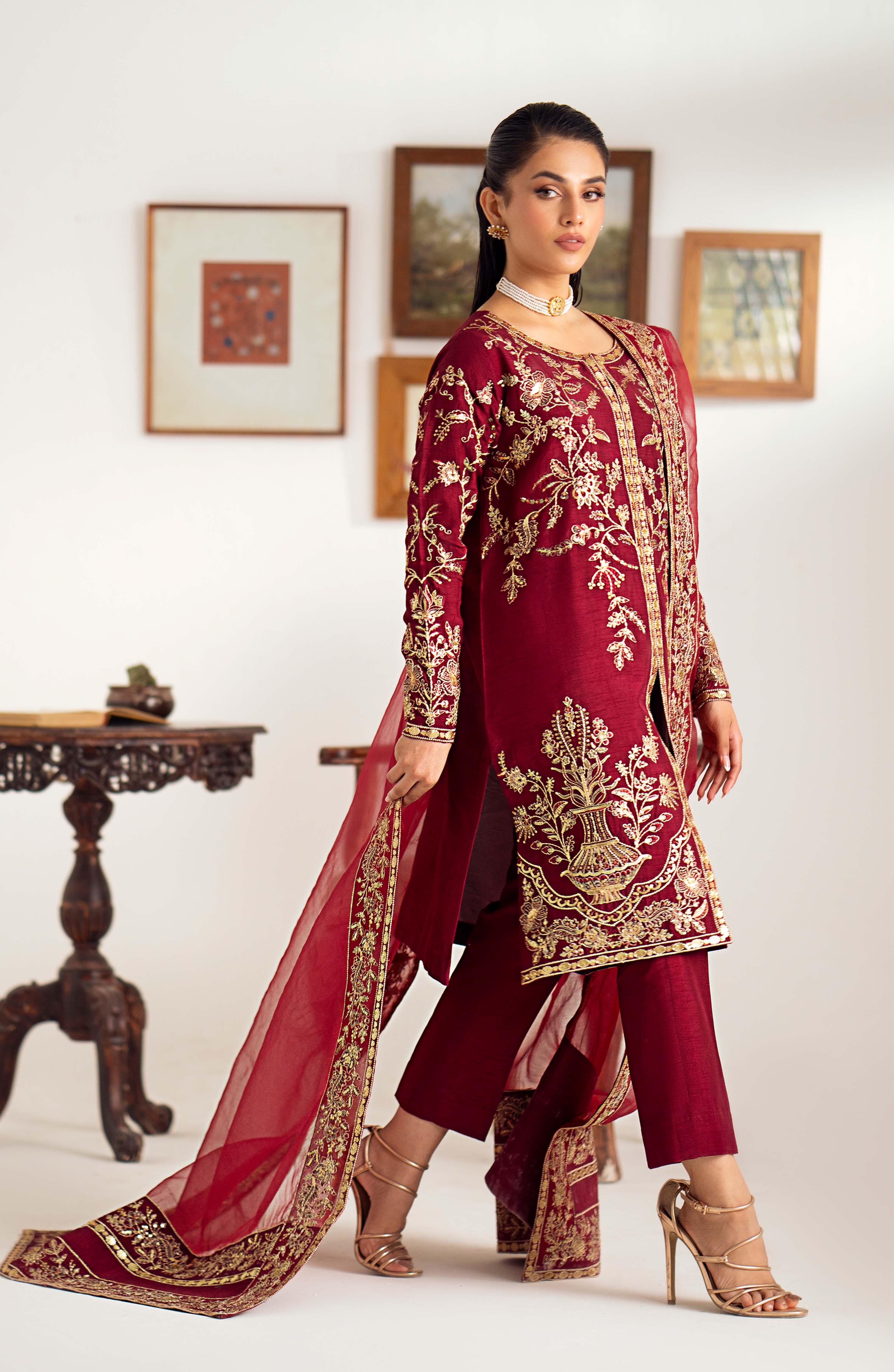 Maryum N Maria | Dastan Formals | ROSELA - MS40023 - Rang-e-Khaas