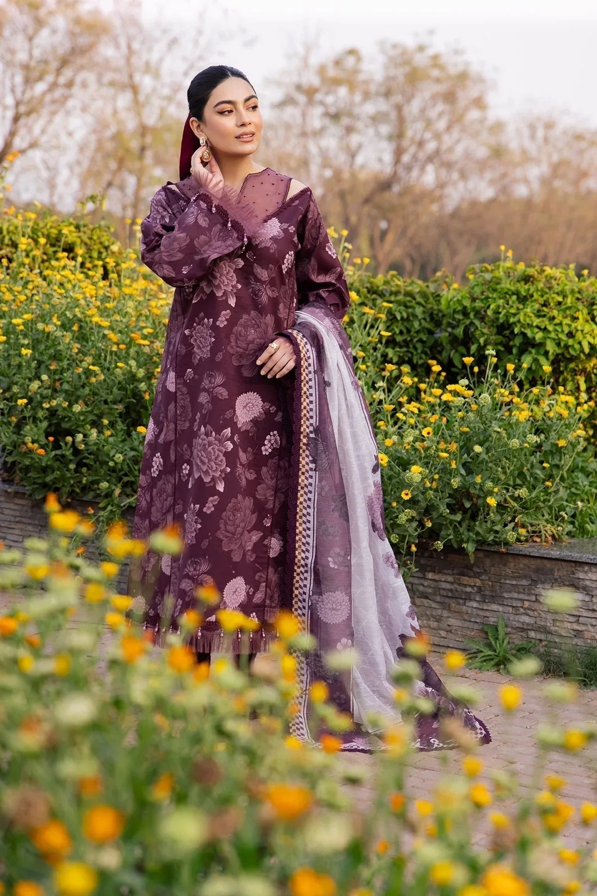 Alizeh | Sheen Lawn Prints 24 | ASTER - Rang-e-Khaas