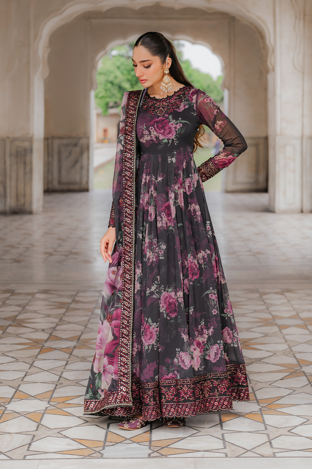 Iznik UE-315 Printed Chiffon