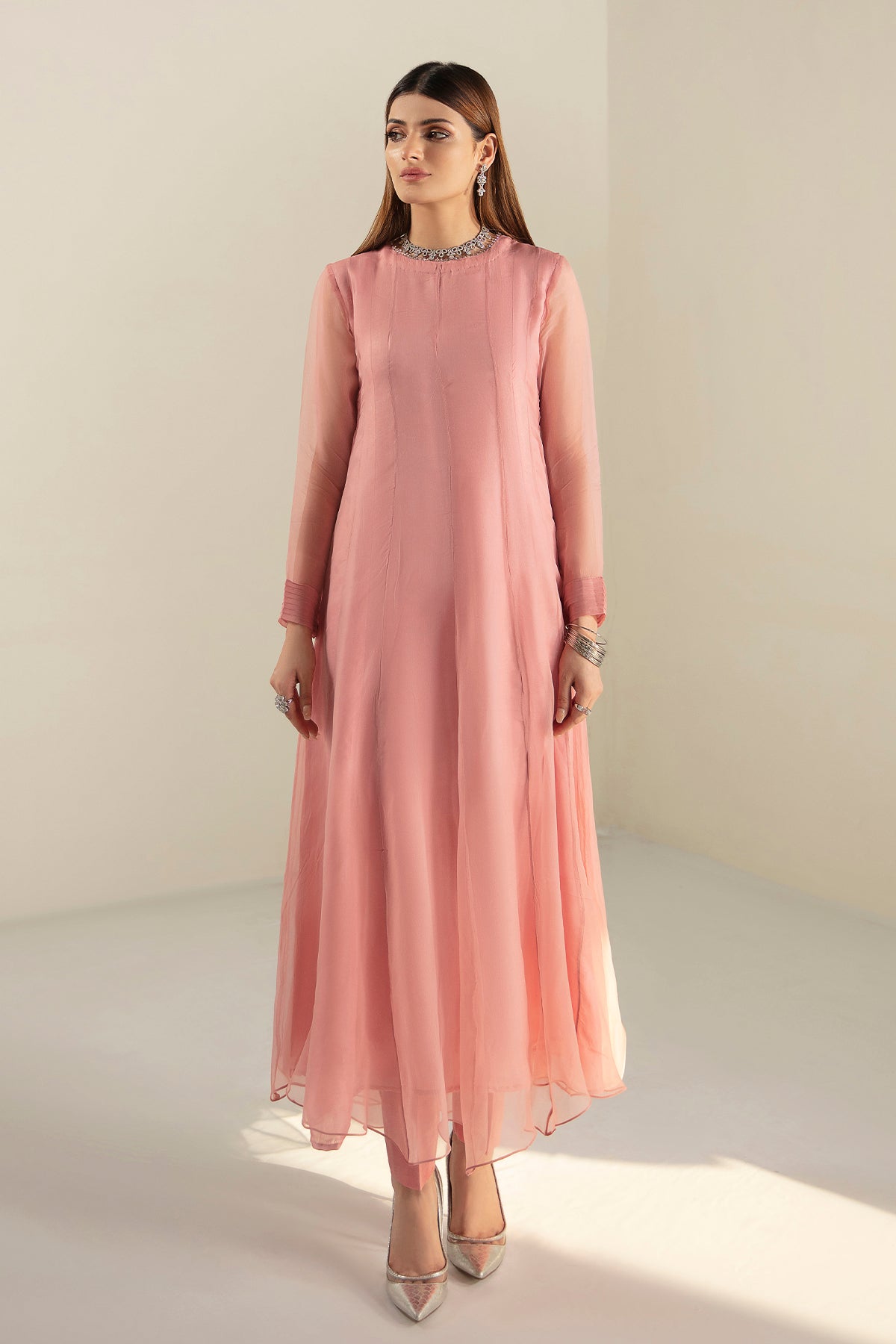 Baroque | Pret | PLAIN CHIFFON FROCK PR-580