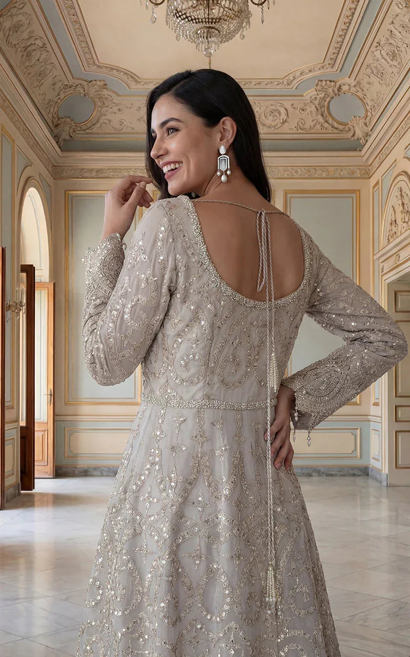 Ivory Lumière Mirror Gown