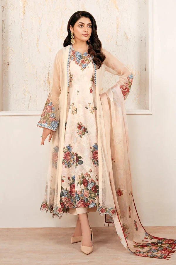 Baroque | Luxury Pret 25 | EMBROIDERED CHIFFON PR-1053 - Rang-e-Khaas