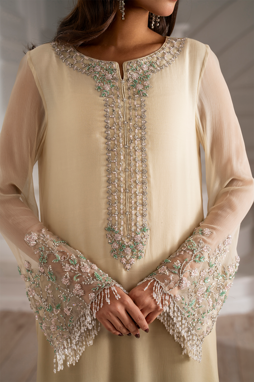 Iznik UE-413  Embroidered Chiffon