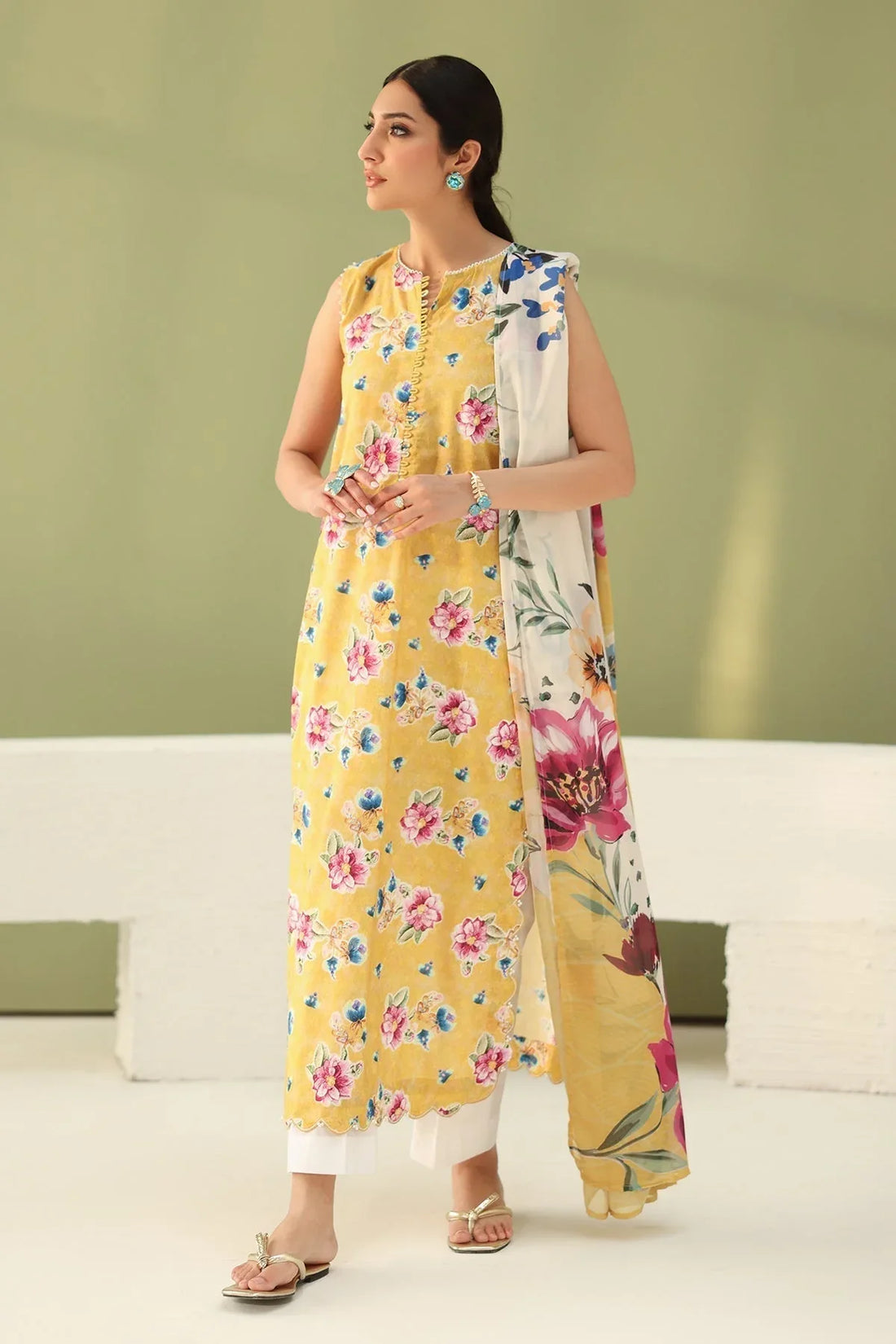 Baroque | Eid Printique | EMBROIDERED PRINTED LAWN UF-4182 - Rang-e-Khaas