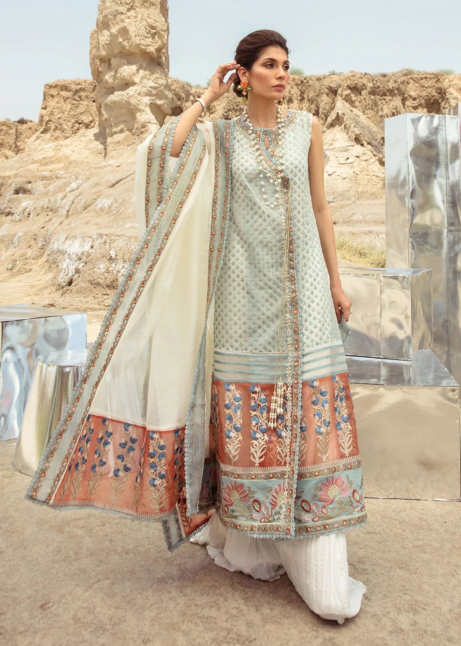 Saira Shakira | Luxury Pret | Rust Angrakha - Rang-e-Khaas